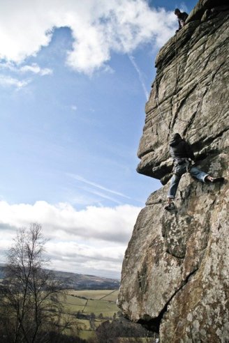 Paul seconding Chequers Buttress